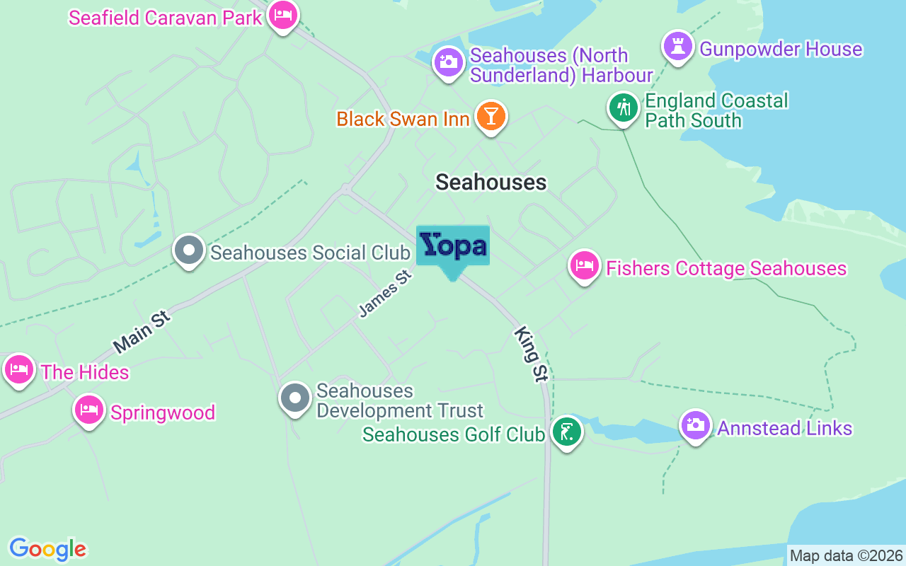 Map showing the location of NE68 7XR