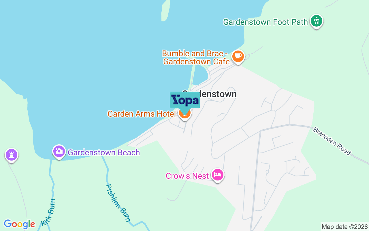Map showing the location of AB45 3ZP