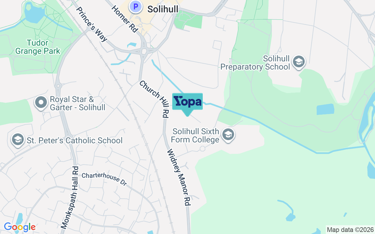 Map showing the location of B91 3JD