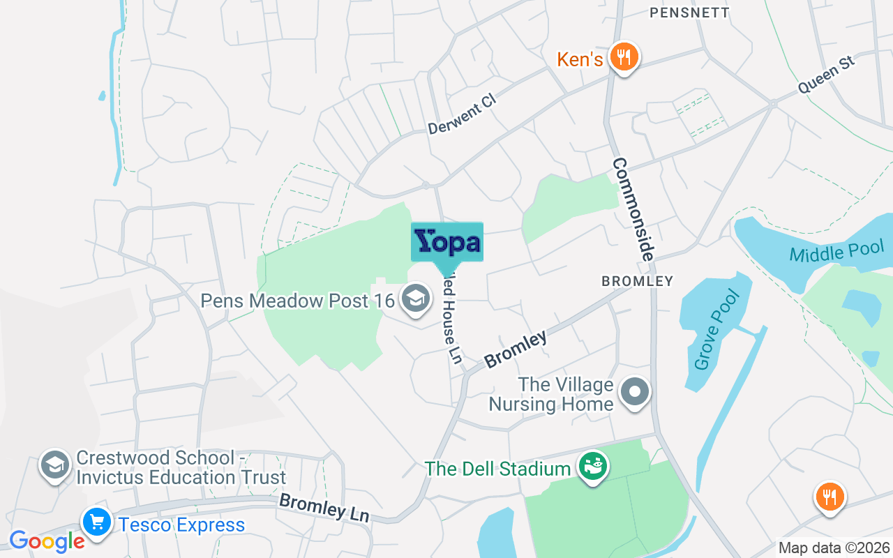 Map showing the location of DY5 4LW
