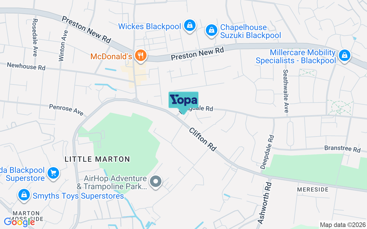 Map showing the location of FY4 4RY