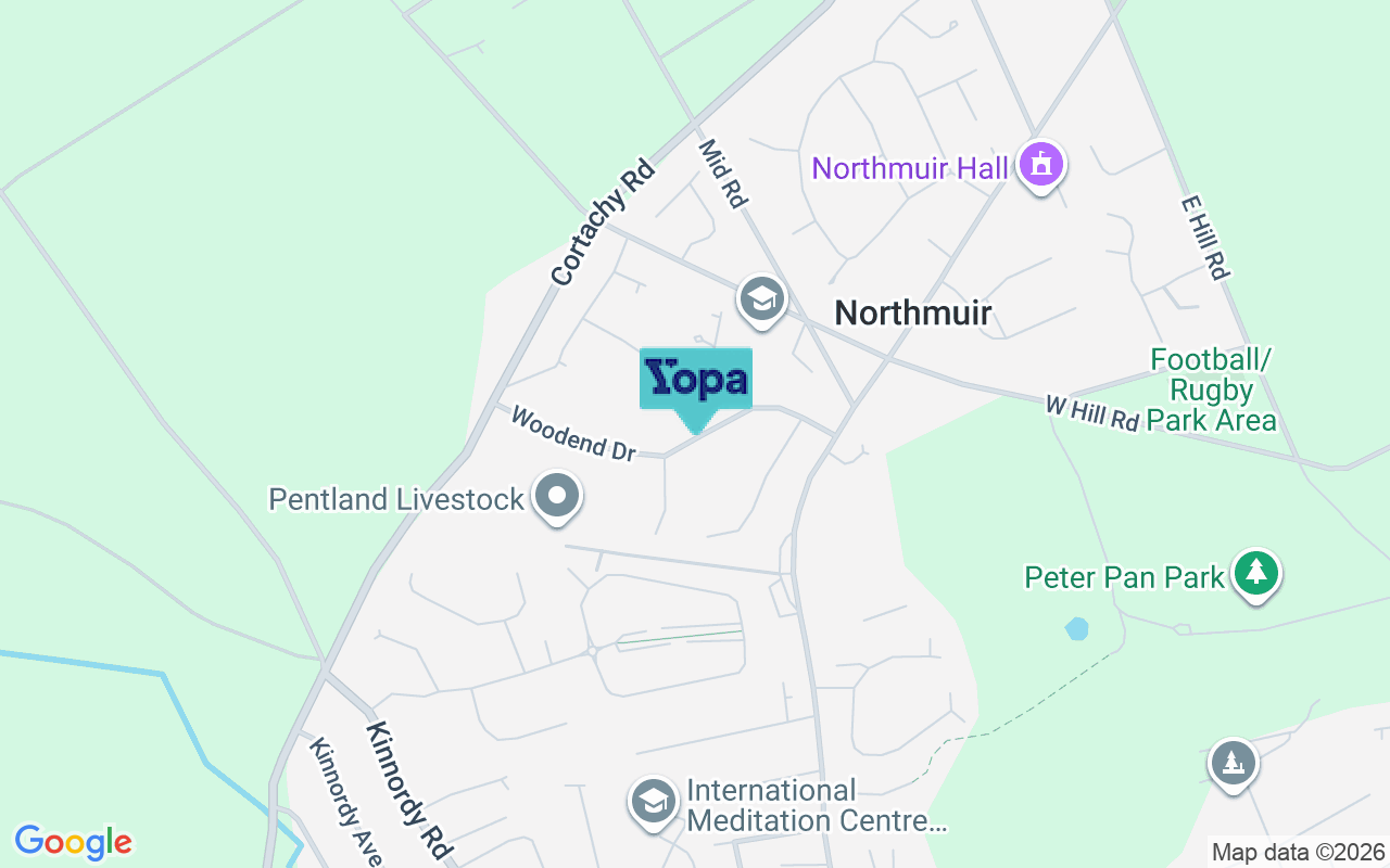 Map showing the location of DD8 4TG
