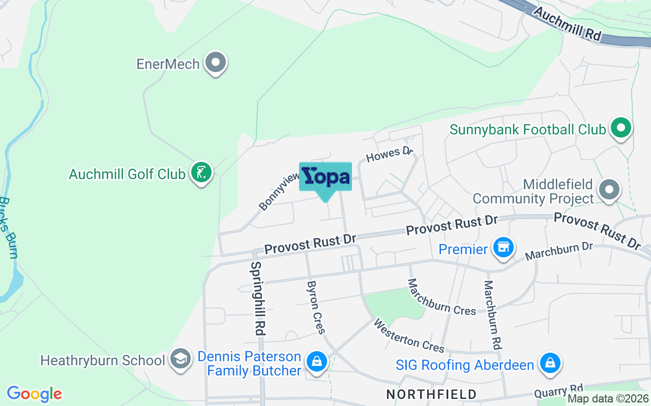 Map showing the location of AB16 7EW