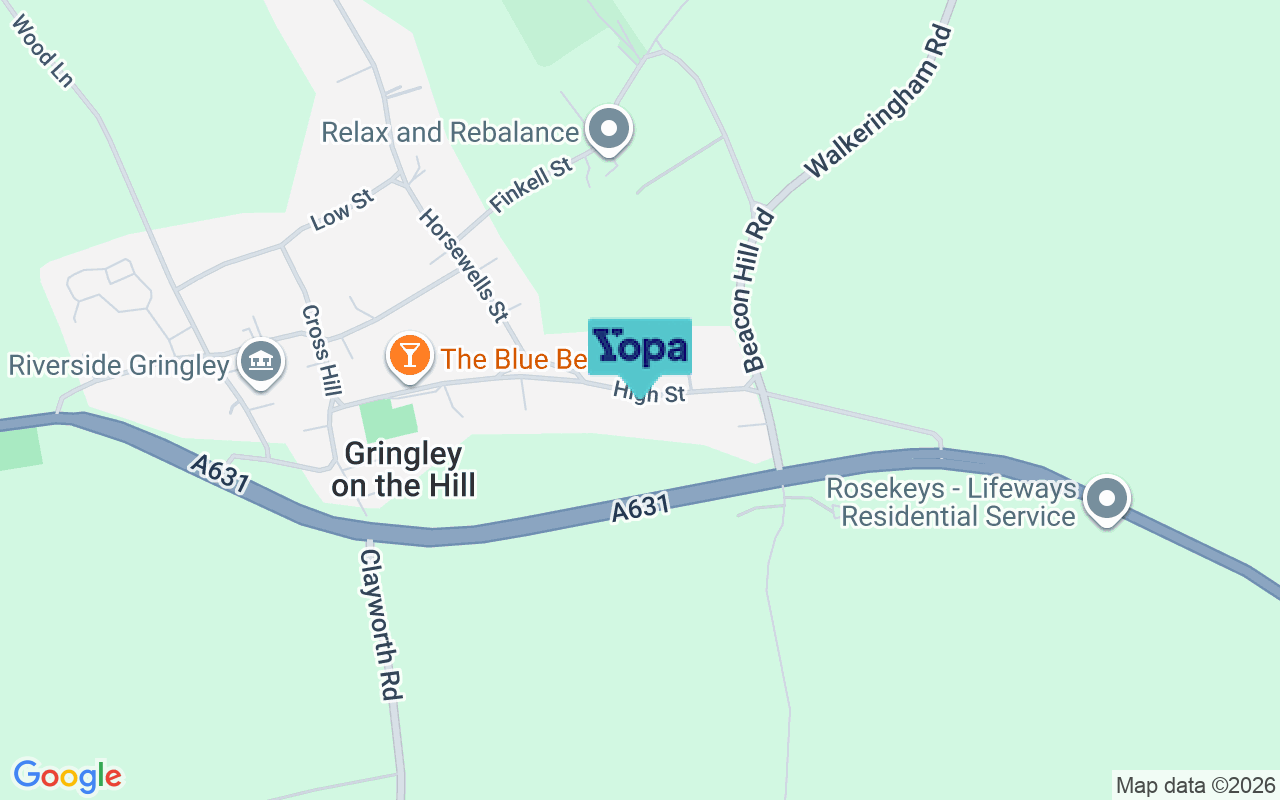 Map showing the location of DN10 4RG