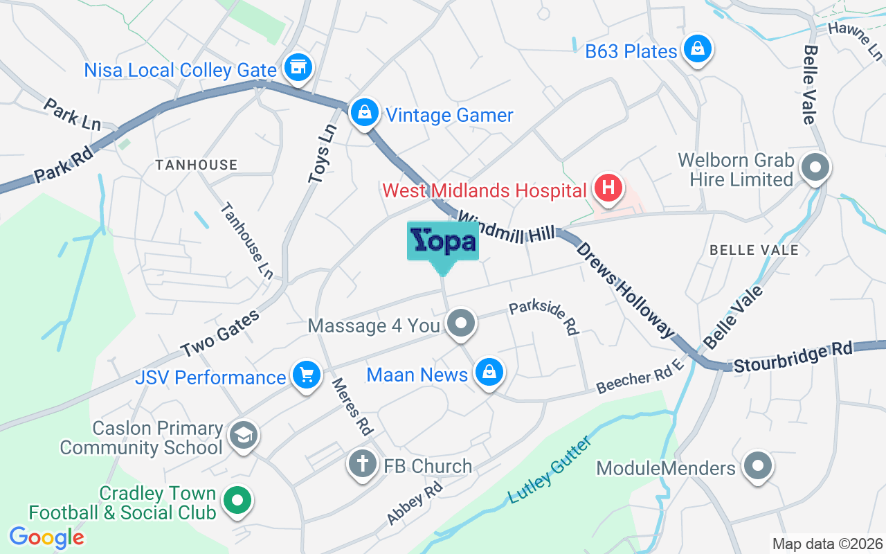 Map showing the location of B63 2DR