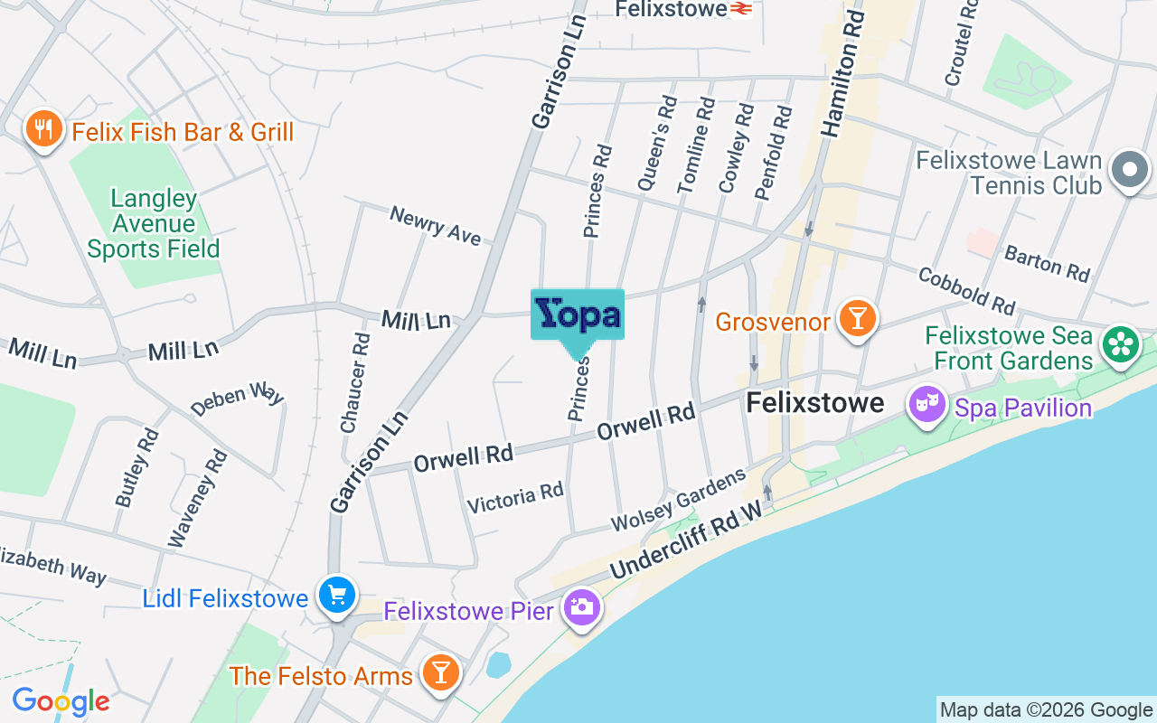 Map showing the location of IP11 7PL