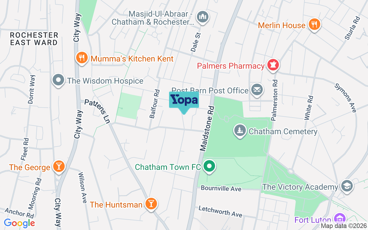 Map showing the location of ME4 6QR