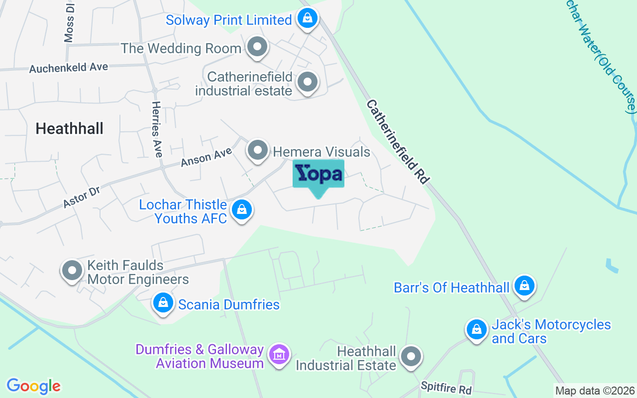 Map showing the location of DG1 3TG
