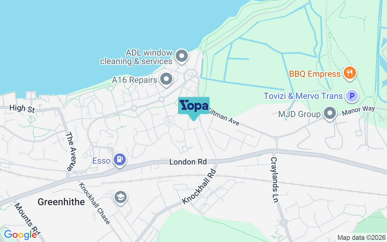Map showing the location of DA9 9FT
