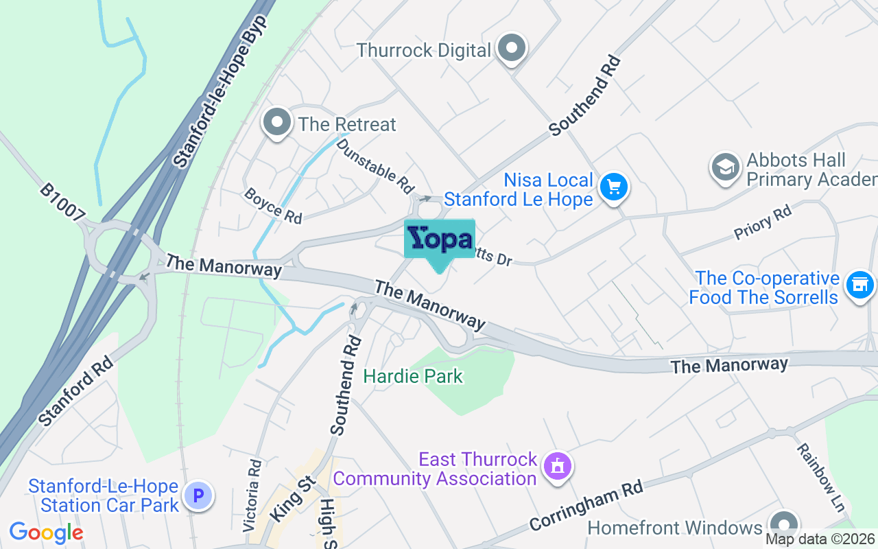Map showing the location of SS17 7AT
