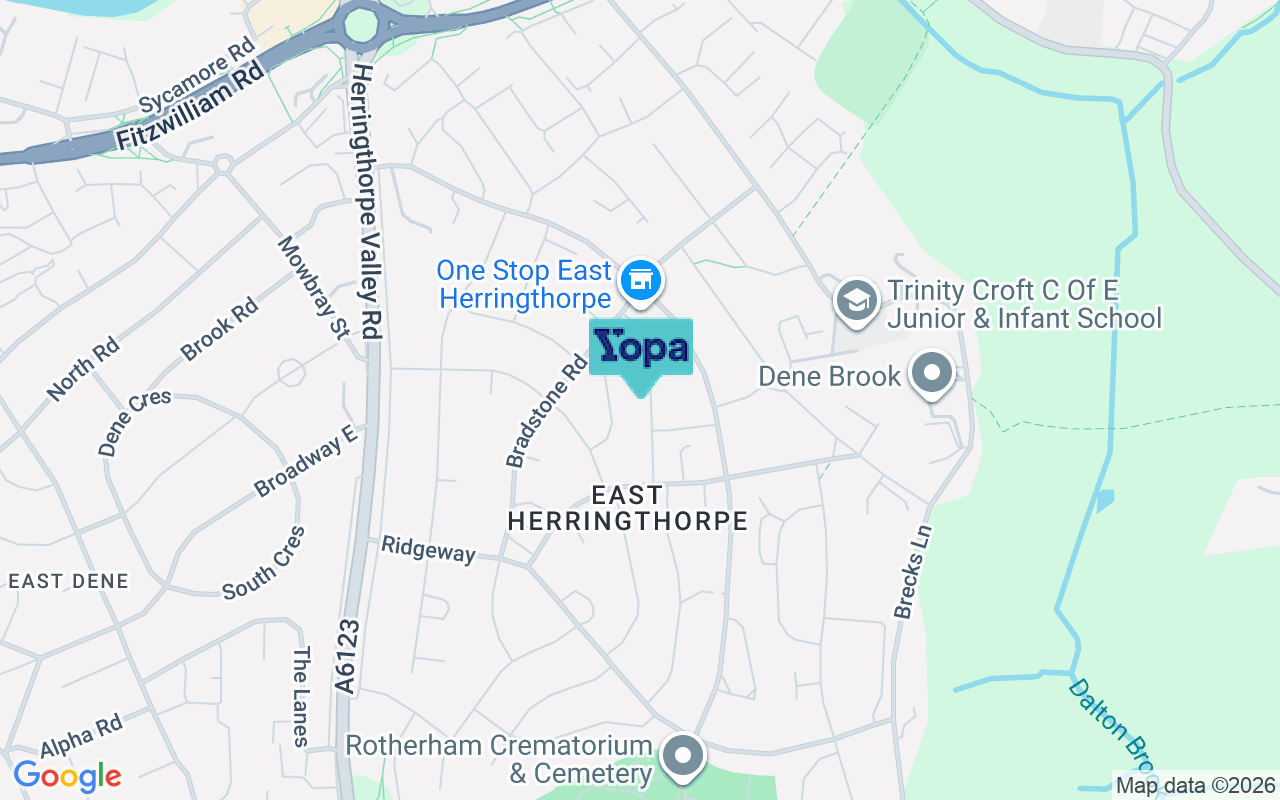 Map showing the location of S65 3NX
