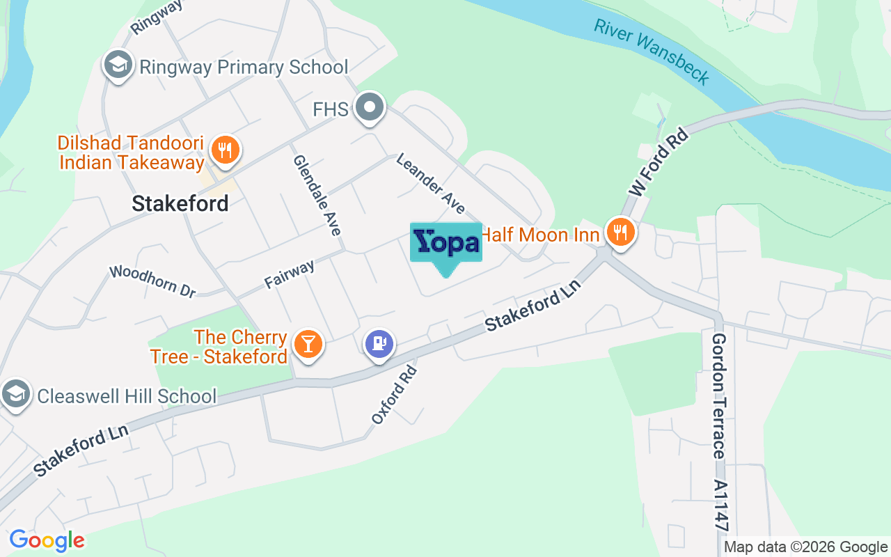 Map showing the location of NE62 5LJ