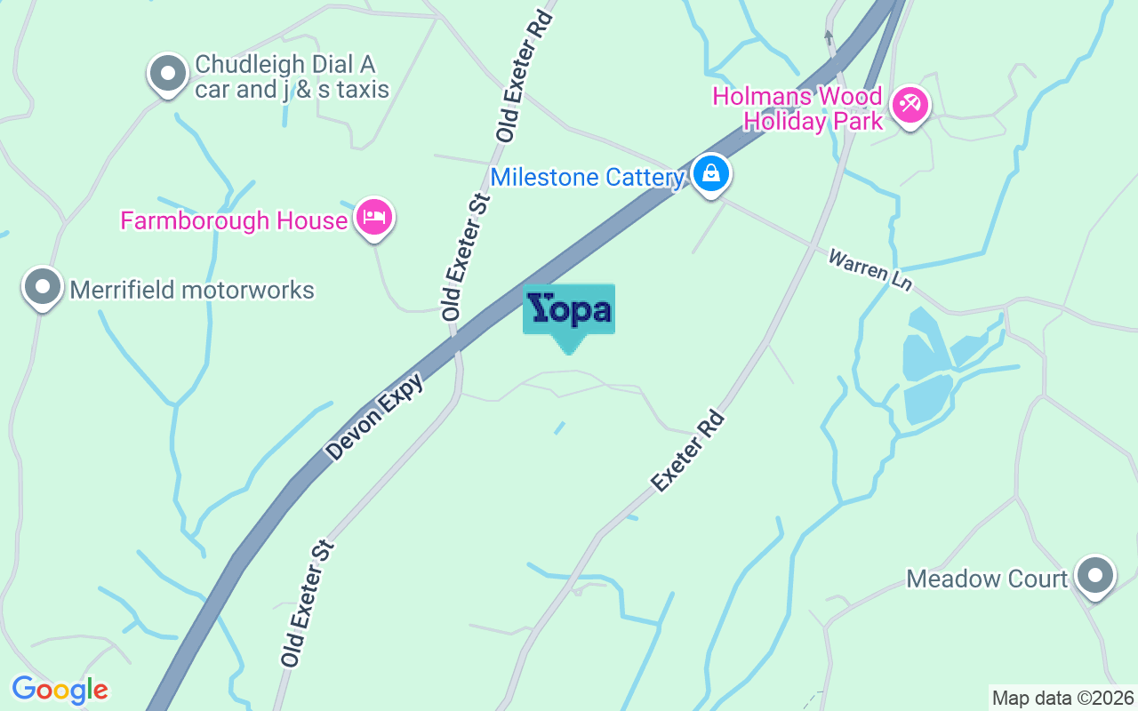 Map showing the location of TQ13 0DE