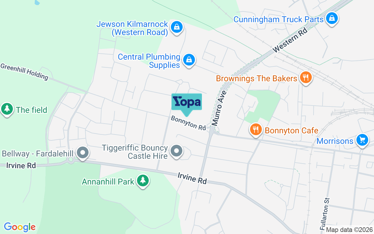 Map showing the location of KA1 2NU