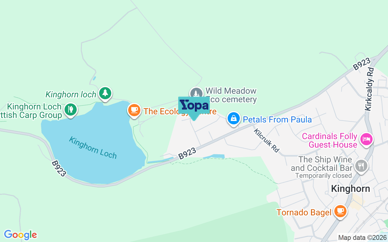 Map showing the location of KY3 9YS