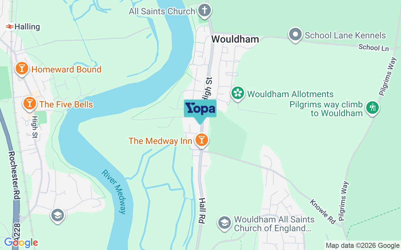Map showing the location of ME1 3XE