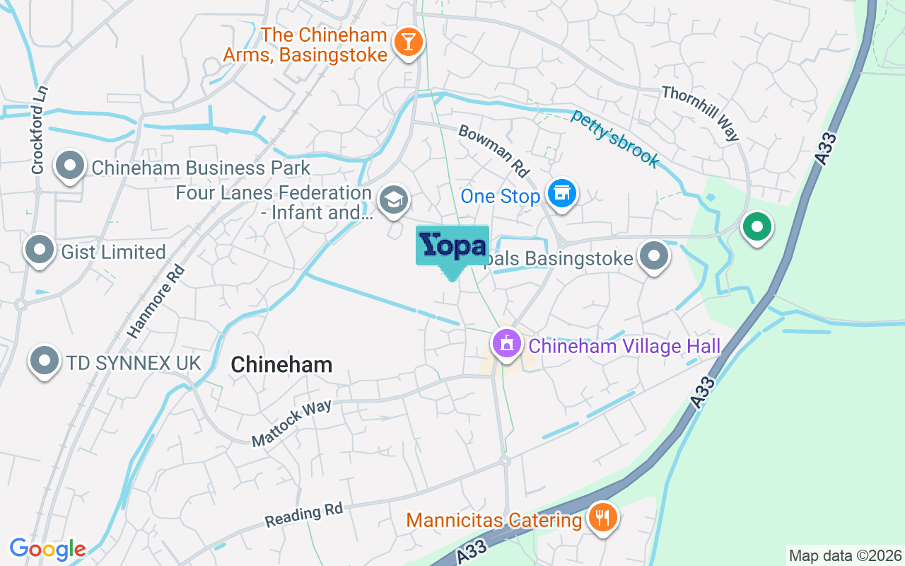 Map showing the location of RG24 8TD