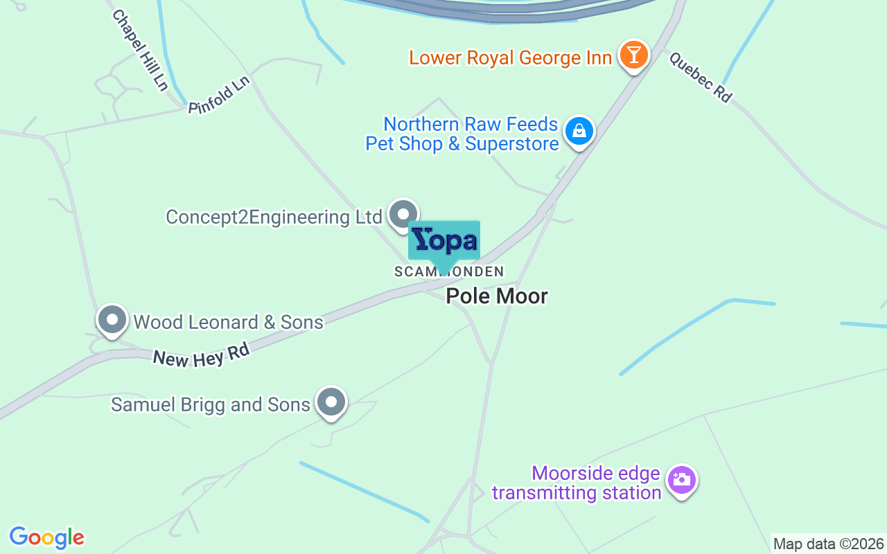 Map showing the location of HD3 3FW