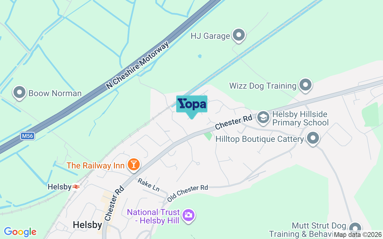 Map showing the location of WA6 0QE