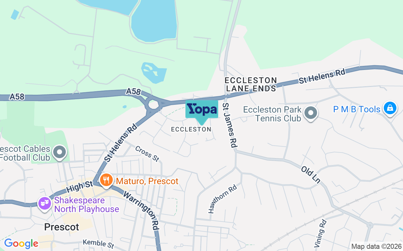 Map showing the location of L34 6LW