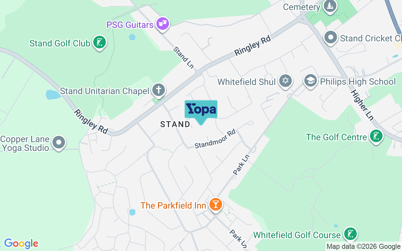 Map showing the location of M45 7JG