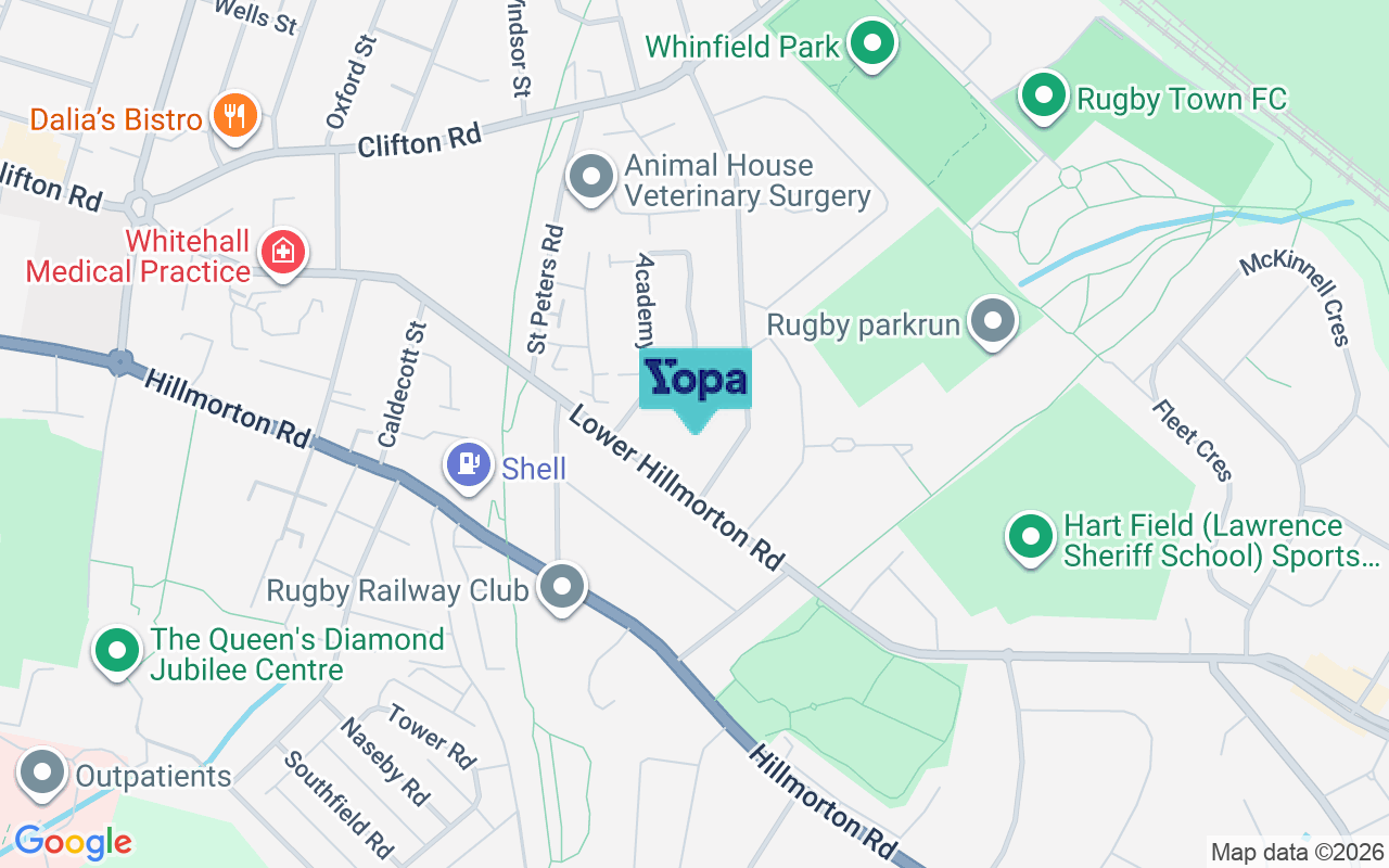 Map showing the location of CV21 3UR