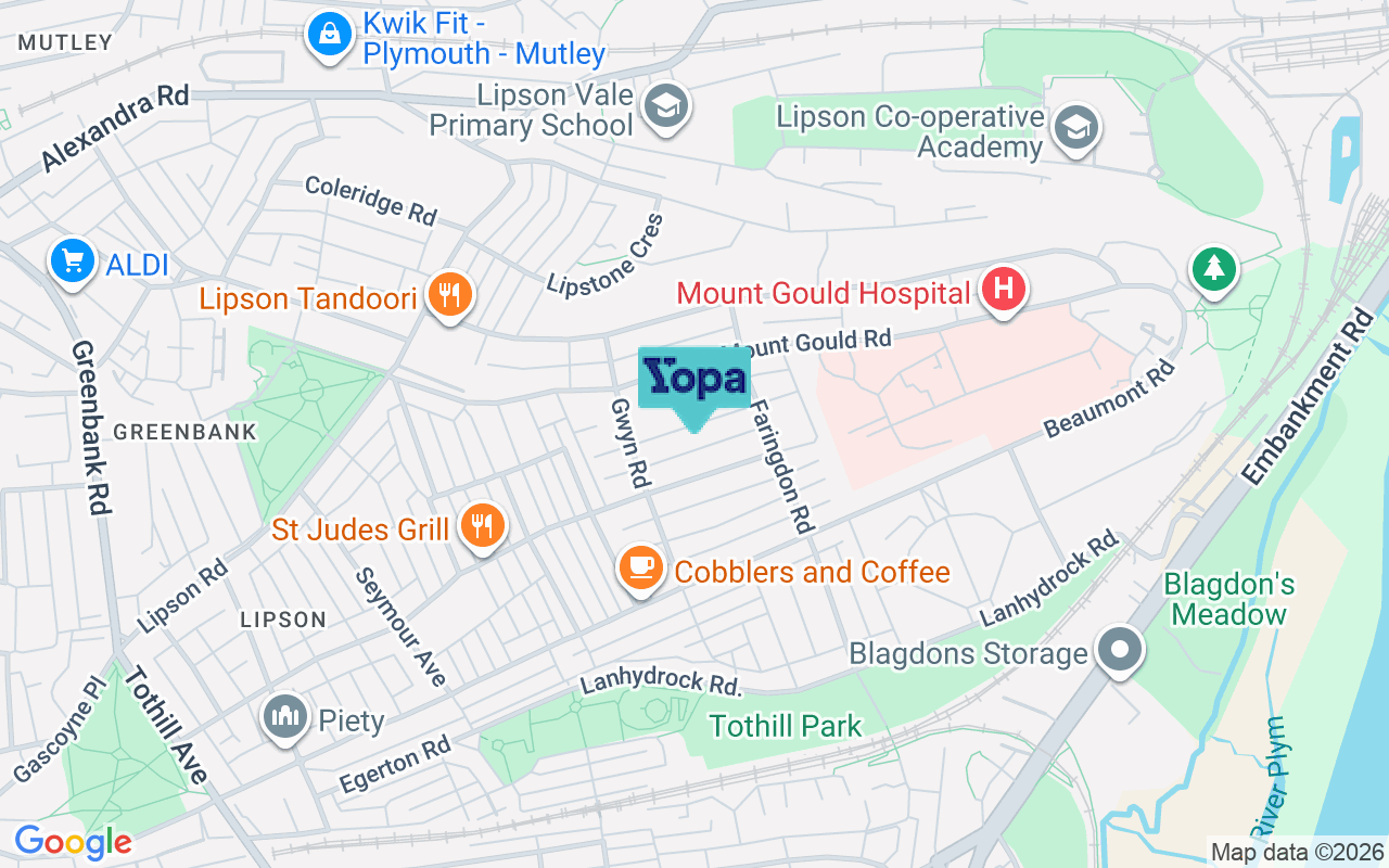 Map showing the location of PL4 8TJ