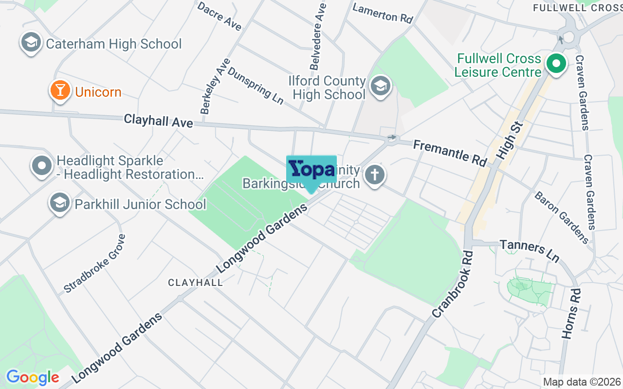 Map showing the location of IG5 0ET