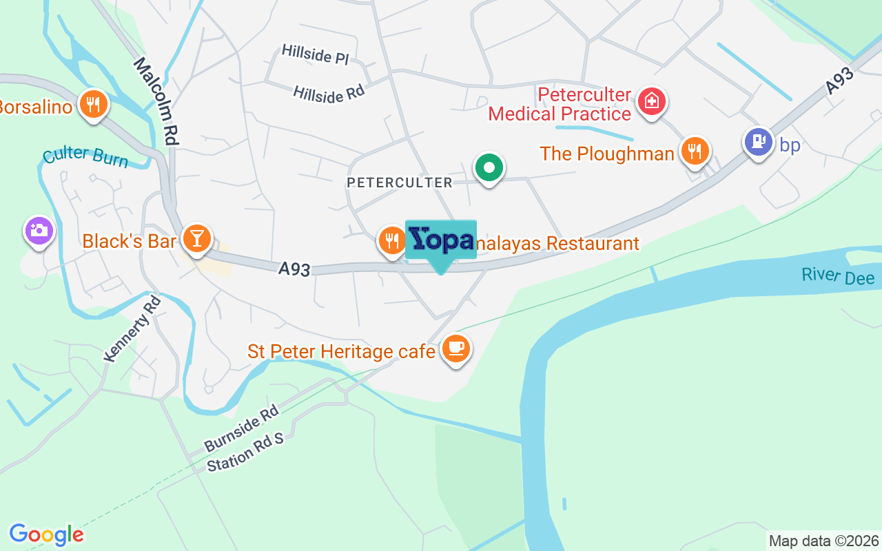 Map showing the location of AB14 0RR