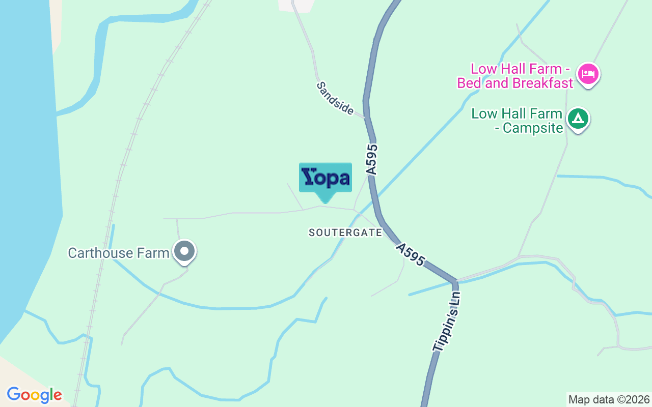 Map showing the location of LA17 7TN