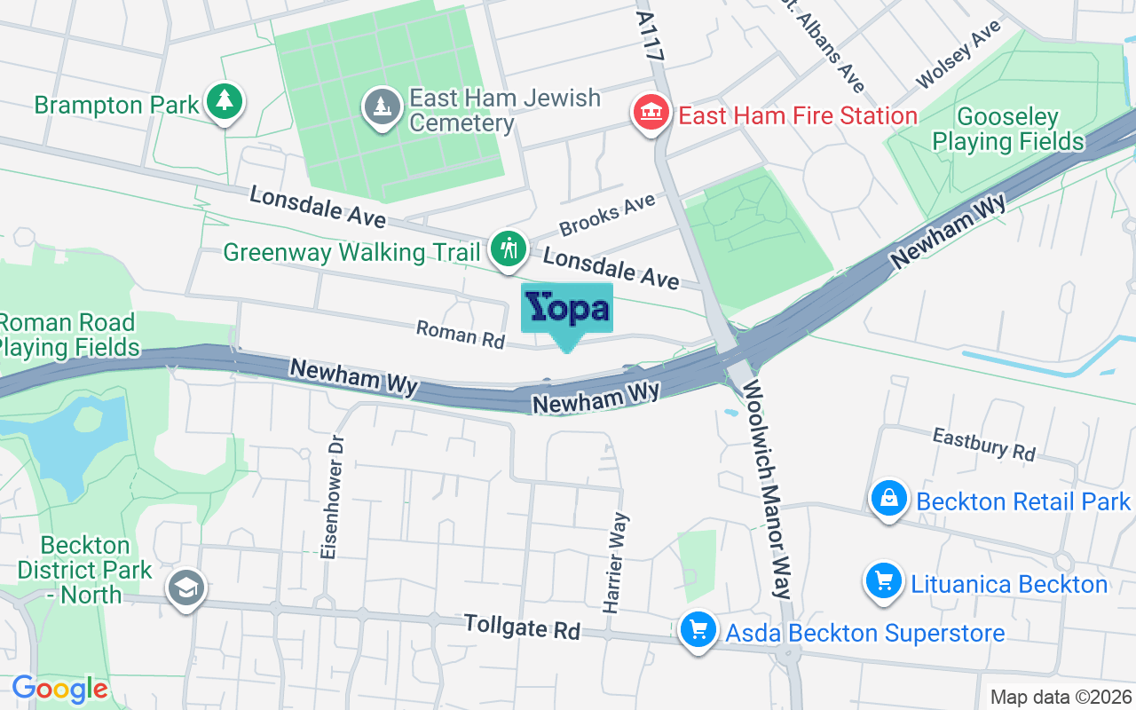 Map showing the location of E6 3RY
