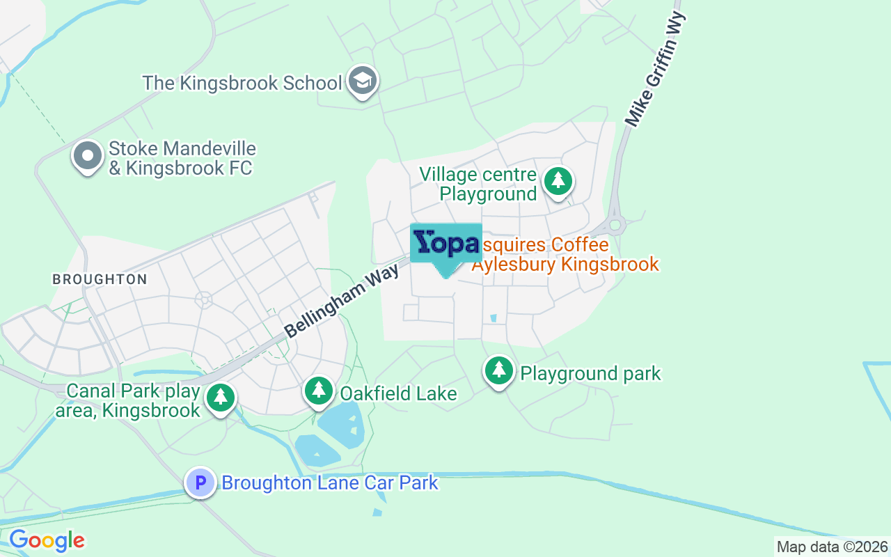 Map showing the location of HP22 7EP