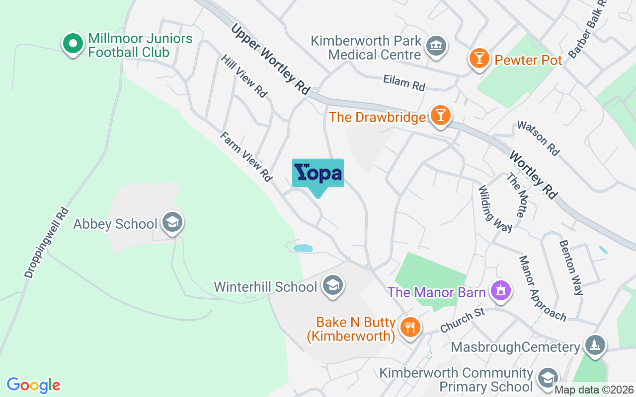 Map showing the location of S61 2BB
