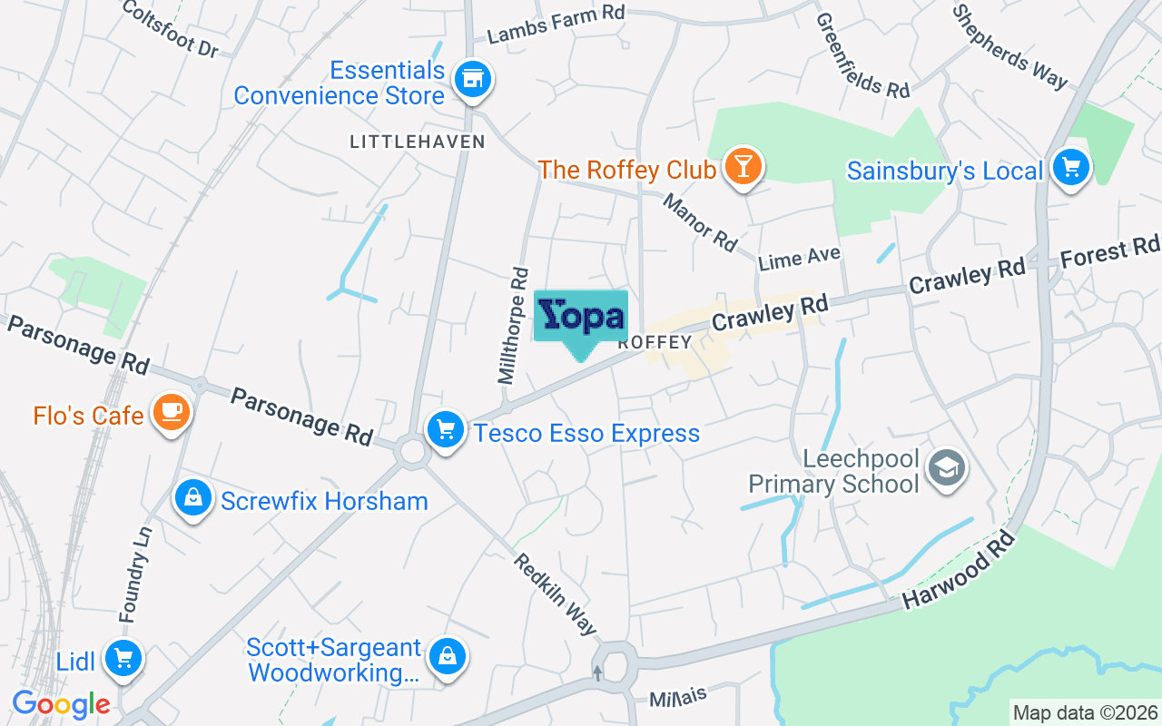 Map showing the location of RH12 4DS