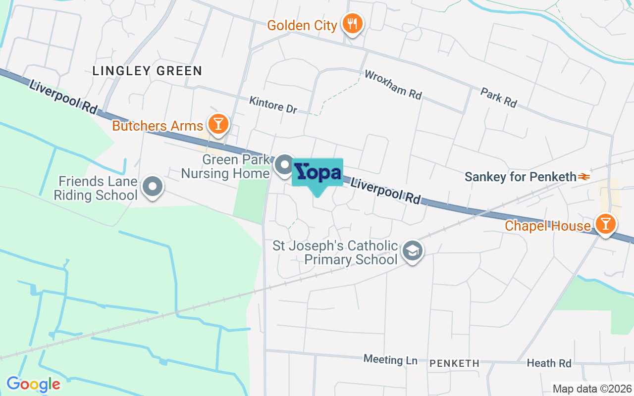 Map showing the location of WA5 3SE