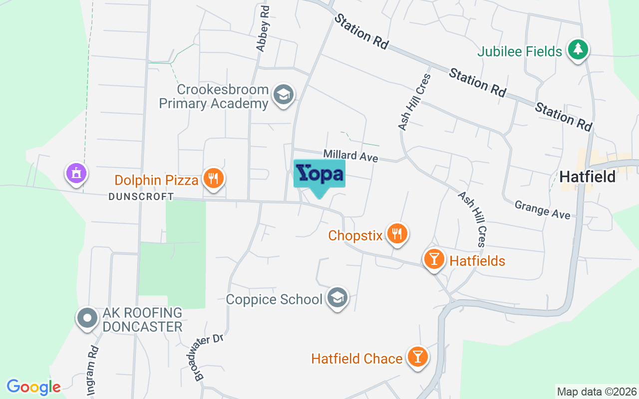 Map showing the location of DN7 6JN