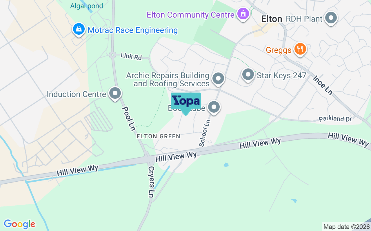 Map showing the location of CH2 4PX