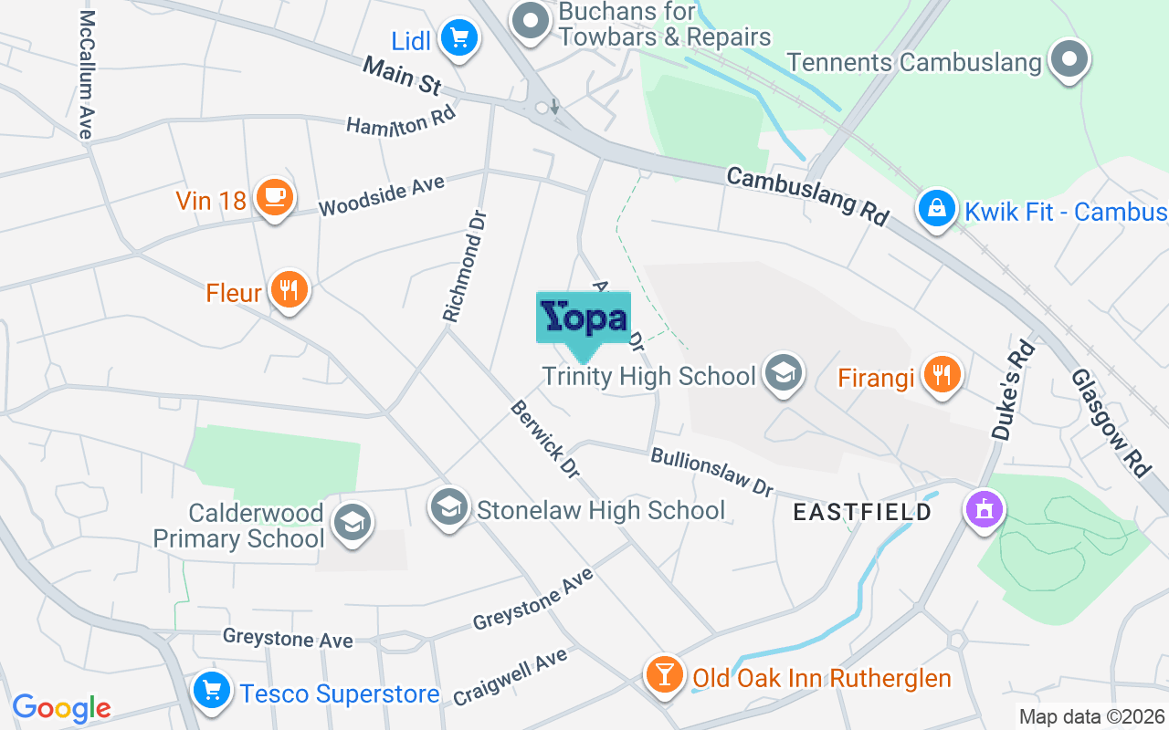 Map showing the location of G73 3NH