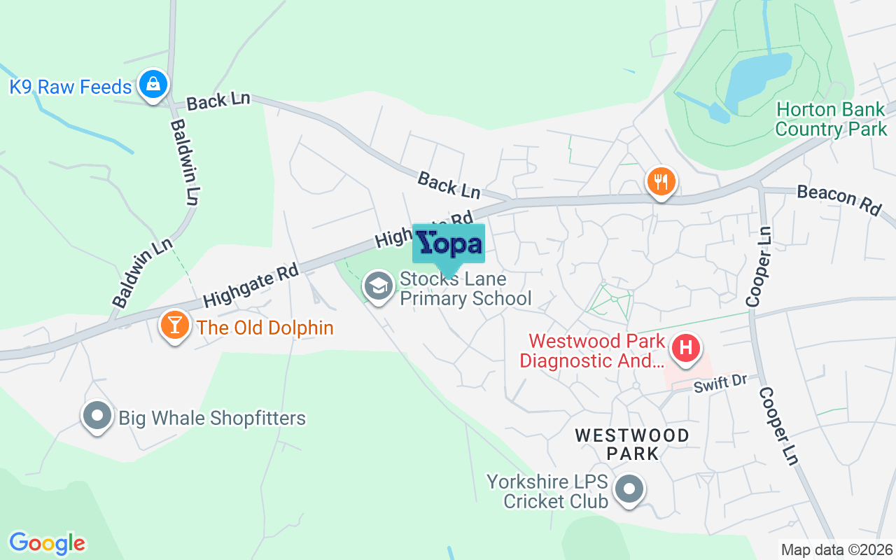 Map showing the location of BD6 3XE