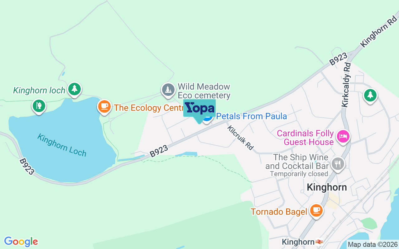 Map showing the location of KY3 9YN
