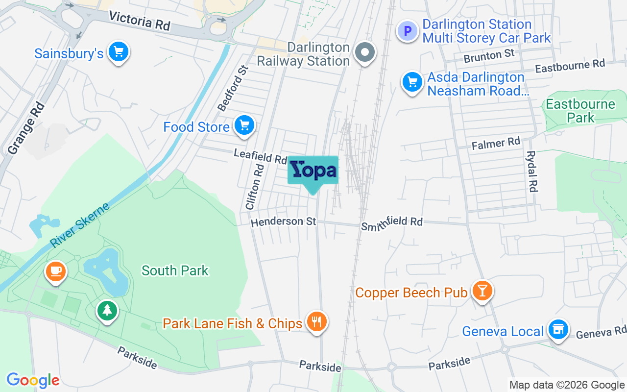 Map showing the location of DL1 5AF