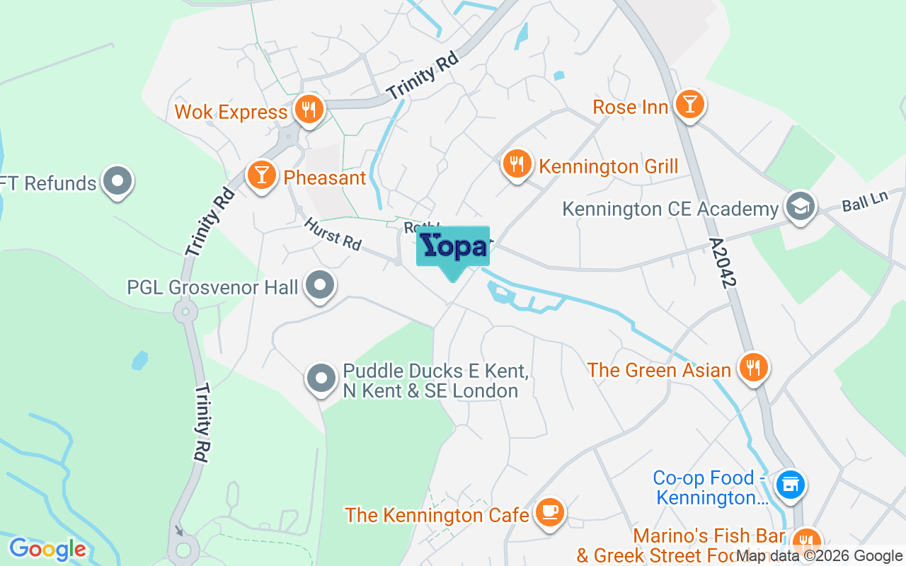 Map showing the location of TN24 9BN