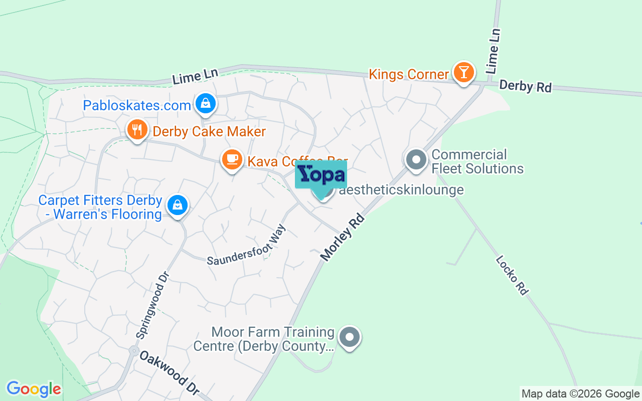 Map showing the location of DE21 2SJ