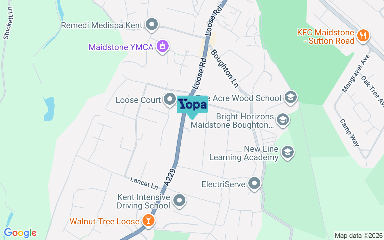 Map showing the location of ME15 9DH