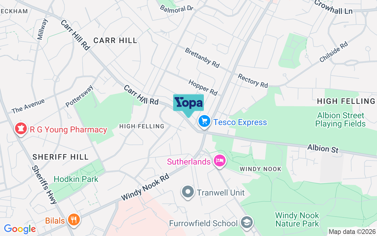 Map showing the location of NE10 9SQ