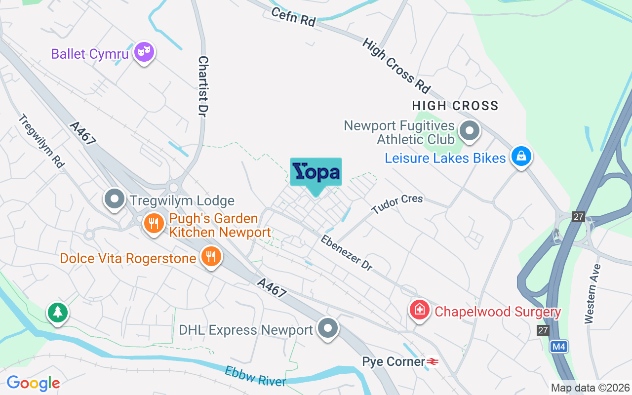 Map showing the location of NP10 9GW