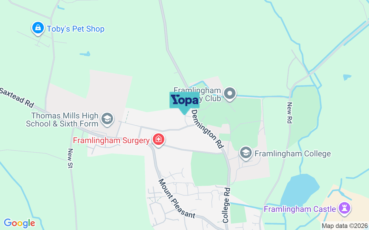 Map showing the location of IP13 9HR