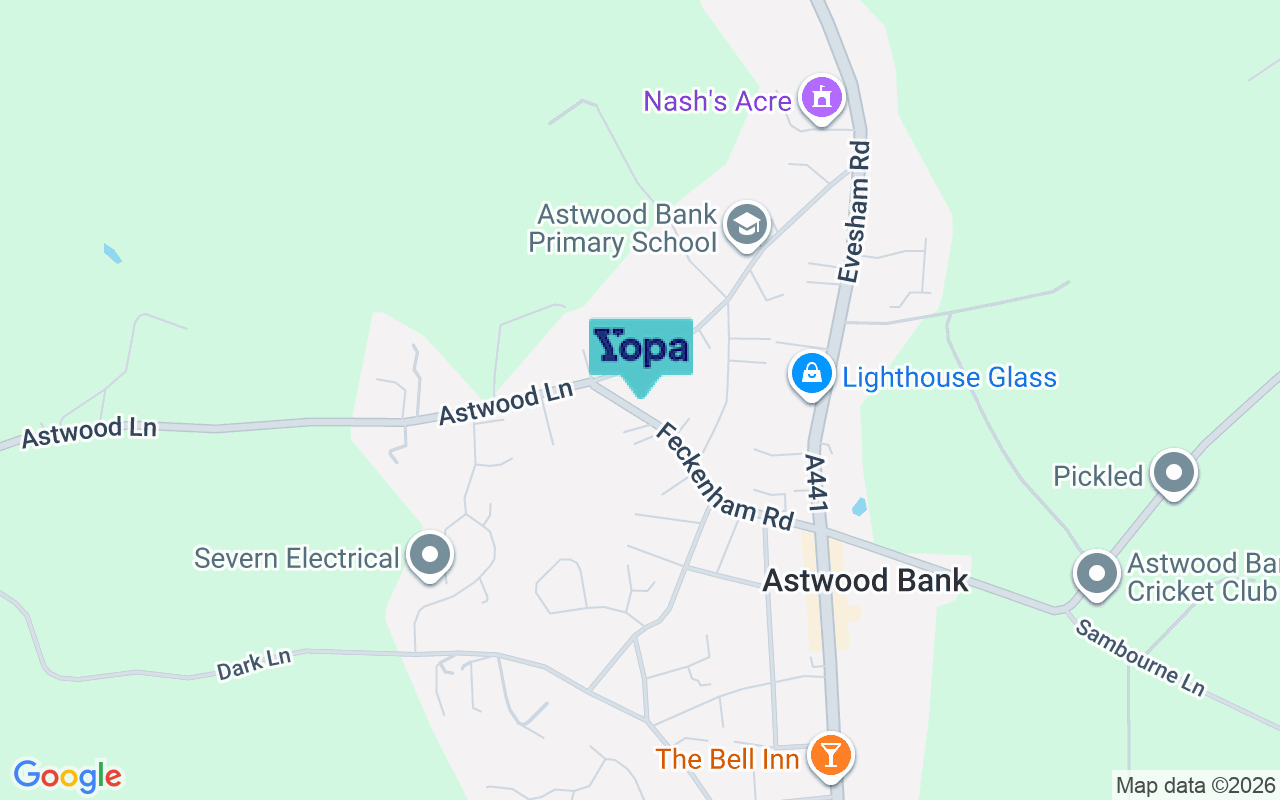 Map showing the location of B96 6DN