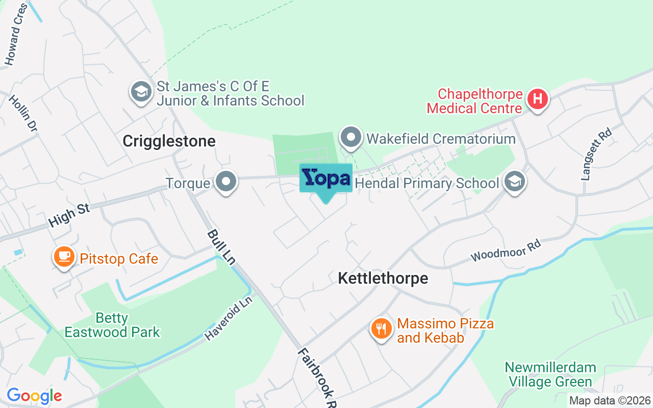 Map showing the location of WF2 7BS