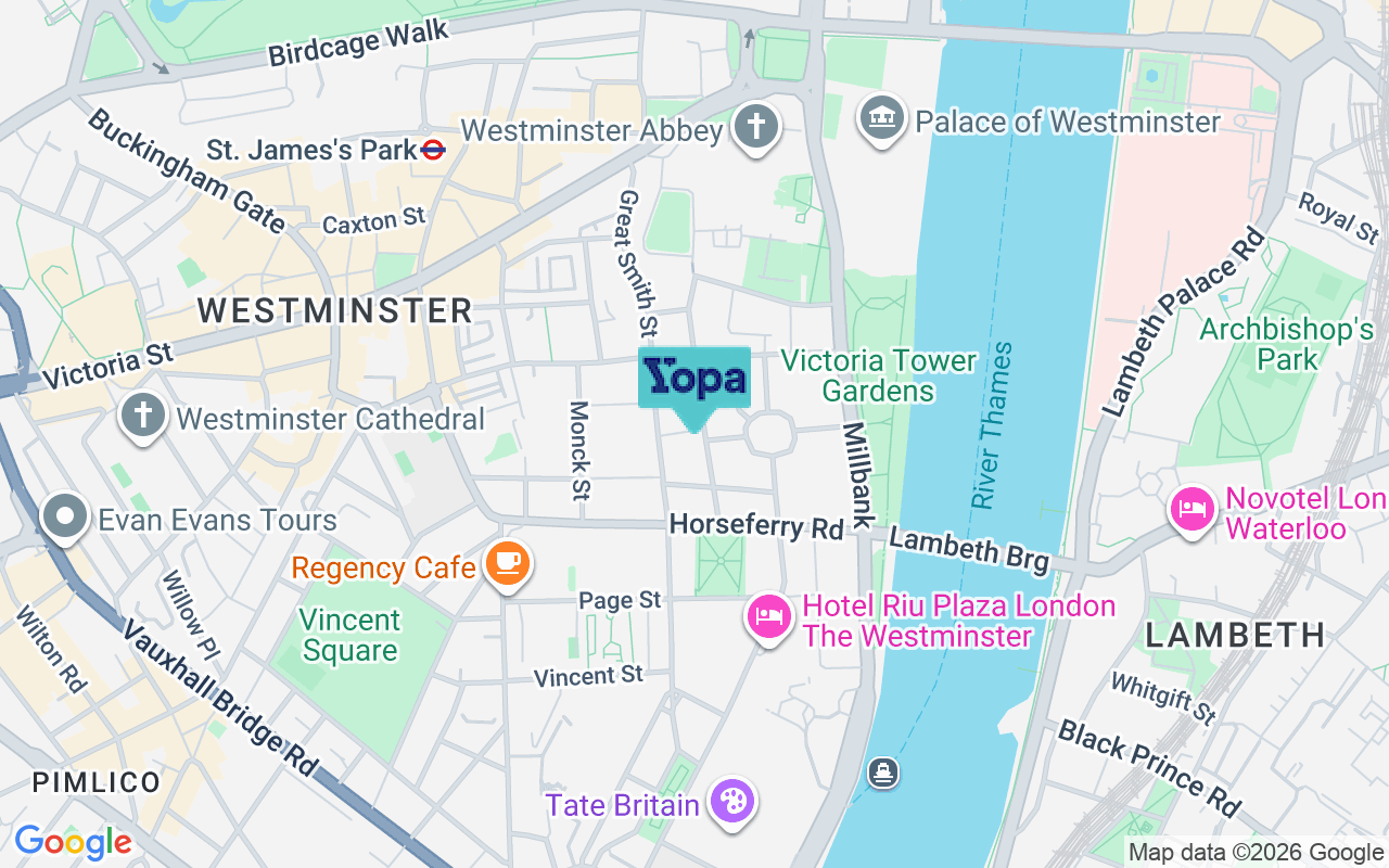 Map showing the location of SW1P 3DR